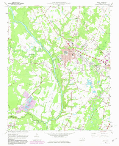 United States Geological Survey Erwin, NC (1973, 24000-Scale) digital map