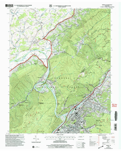 United States Geological Survey Erwin, TN (2003, 24000-Scale) digital map