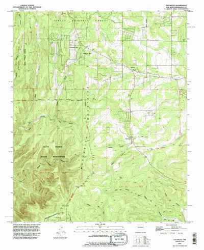 United States Geological Survey Escabosa, NM (1991, 24000-Scale) digital map