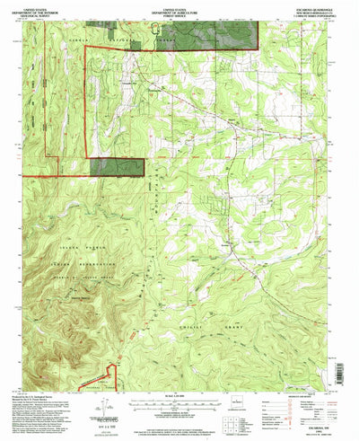 United States Geological Survey Escabosa, NM (1995, 24000-Scale) digital map
