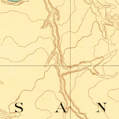 United States Geological Survey Escalante E, UT-AZ (1886, 250000-Scale) digital map