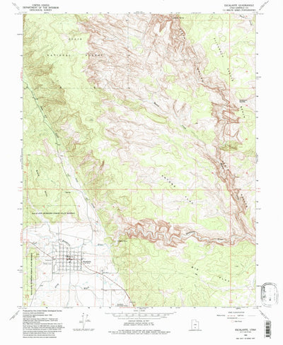 United States Geological Survey Escalante, UT (1964, 24000-Scale) digital map