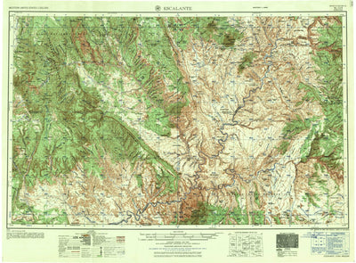 United States Geological Survey Escalante, UT-AZ (1956, 250000-Scale) digital map