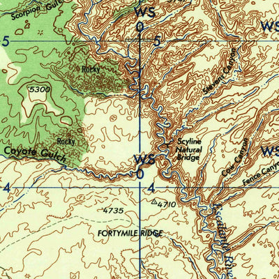 United States Geological Survey Escalante, UT-AZ (1956, 250000-Scale) digital map