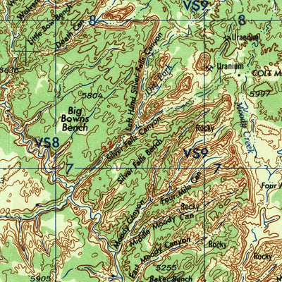 United States Geological Survey Escalante, UT-AZ (1956, 250000-Scale) digital map