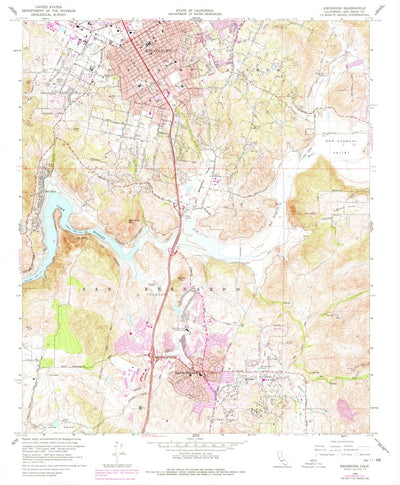 United States Geological Survey Escondido, CA (1968, 24000-Scale) digital map
