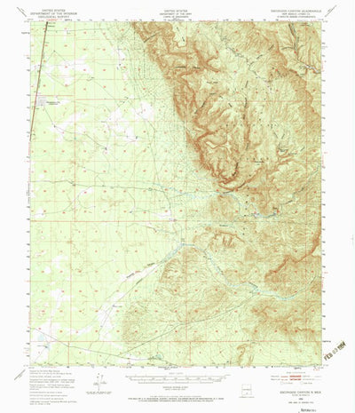United States Geological Survey Escondido Canyon, NM (1950, 62500-Scale) digital map