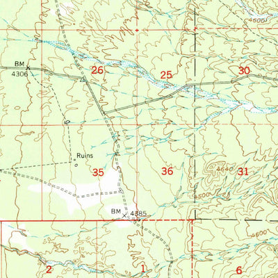 United States Geological Survey Escondido Canyon, NM (1950, 62500-Scale) digital map