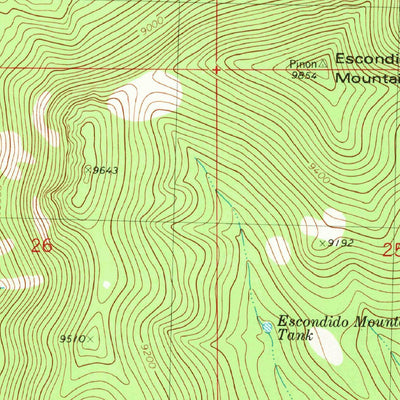 United States Geological Survey Escondido Mountain, NM (1981, 24000-Scale) digital map