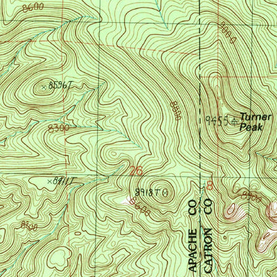 United States Geological Survey Escudilla Mountain, AZ-NM (1991, 24000-Scale) digital map