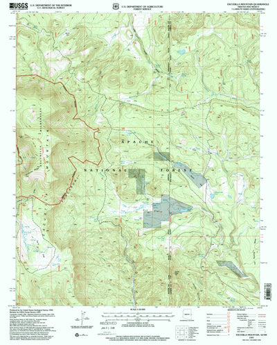 United States Geological Survey Escudilla Mountain, AZ-NM (1997, 24000-Scale) digital map
