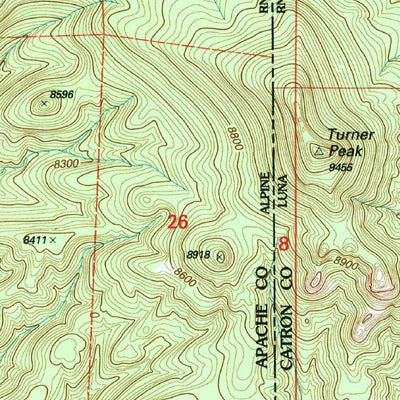 United States Geological Survey Escudilla Mountain, AZ-NM (1997, 24000-Scale) digital map