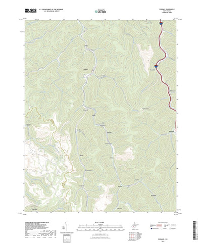 United States Geological Survey Eskdale, WV (2023, 24000-Scale) digital map