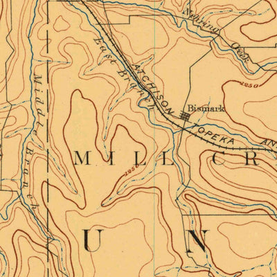 United States Geological Survey Eskridge, KS (1889, 125000-Scale) digital map