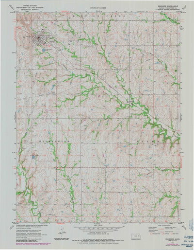 United States Geological Survey Eskridge, KS (1971, 24000-Scale) digital map