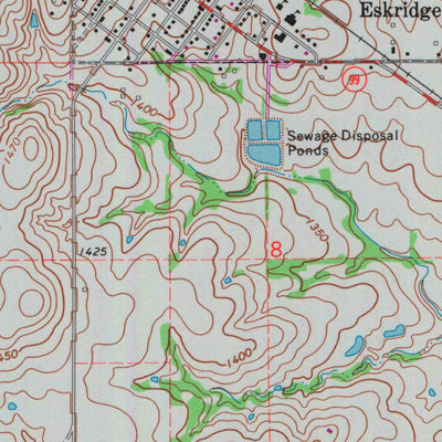 United States Geological Survey Eskridge, KS (1971, 24000-Scale) digital map