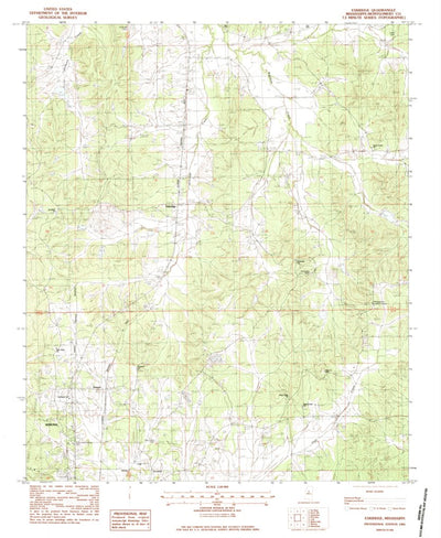 United States Geological Survey Eskridge, MS (1983, 24000-Scale) digital map