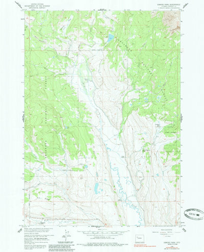 United States Geological Survey Esmond Park, WY (1956, 24000-Scale) digital map