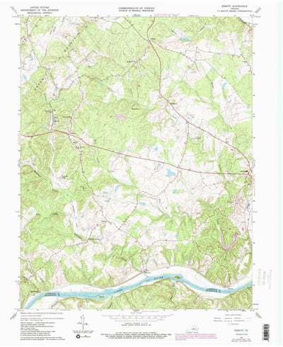 United States Geological Survey Esmont, VA (1967, 24000-Scale) digital map