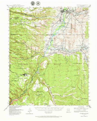 United States Geological Survey Espanola, NM (1953, 62500-Scale) digital map