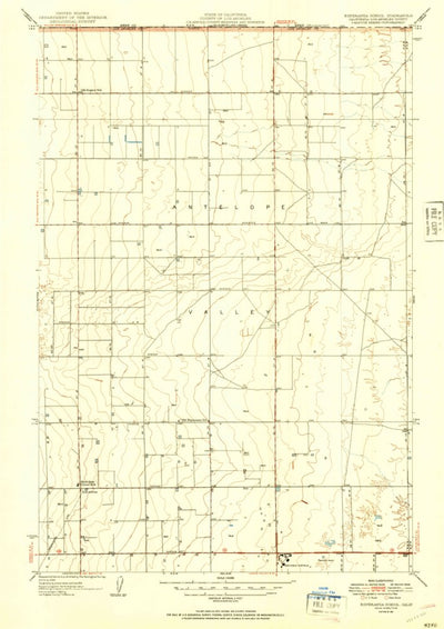 United States Geological Survey Esperanza School, CA (1951, 24000-Scale) digital map