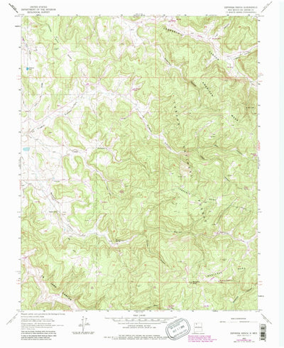 United States Geological Survey Espinosa Ranch, NM (1963, 24000-Scale) digital map