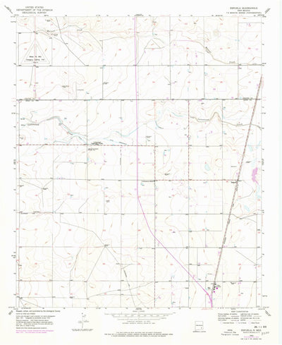 United States Geological Survey Espuela, NM (1953, 24000-Scale) digital map