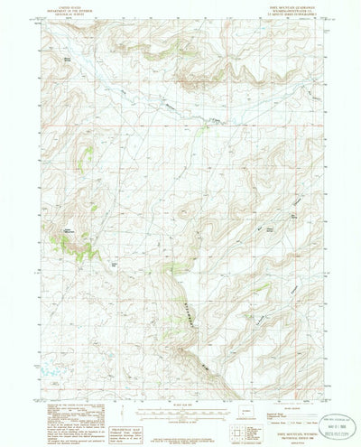 United States Geological Survey Essex Mountain, WY (1986, 24000-Scale) digital map