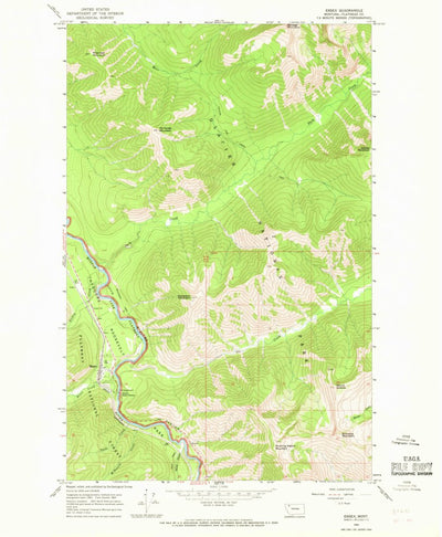 United States Geological Survey Essex, MT (1964, 24000-Scale) digital map