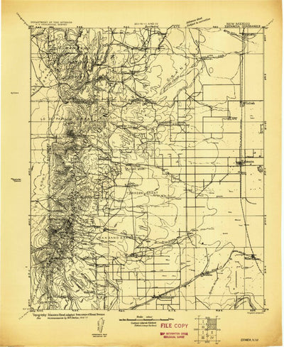 United States Geological Survey Estancia, NM (1917, 125000-Scale) digital map
