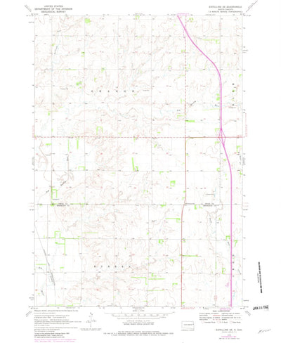 United States Geological Survey Estelline SE, SD (1970, 24000-Scale) digital map