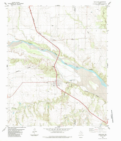 United States Geological Survey Estelline, TX (1985, 24000-Scale) digital map