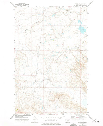 United States Geological Survey Ester Lake, MT (1971, 24000-Scale) digital map