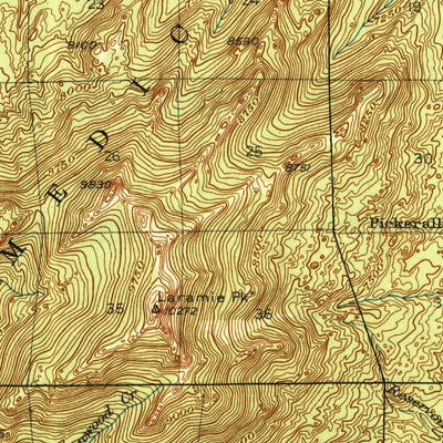 United States Geological Survey Esterbrook, WY (1945, 62500-Scale) digital map