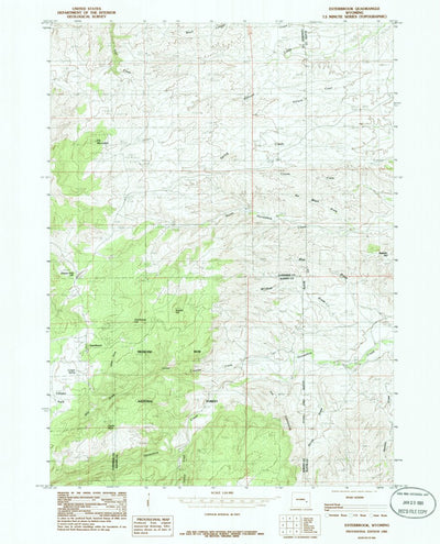 United States Geological Survey Esterbrook, WY (1985, 24000-Scale) digital map