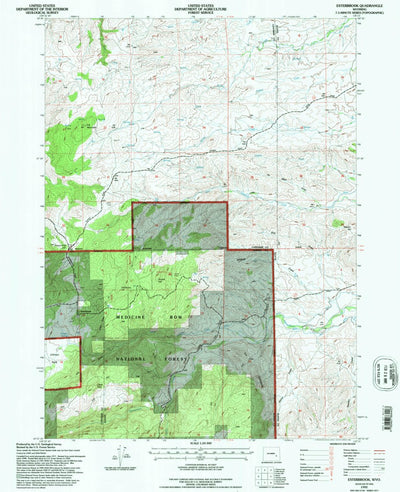 United States Geological Survey Esterbrook, WY (1992, 24000-Scale) digital map