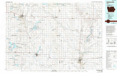 United States Geological Survey Estherville, IA-MN (1985, 100000-Scale) digital map