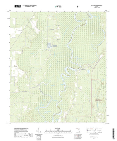 United States Geological Survey Estiffanulga, FL (2021, 24000-Scale) digital map