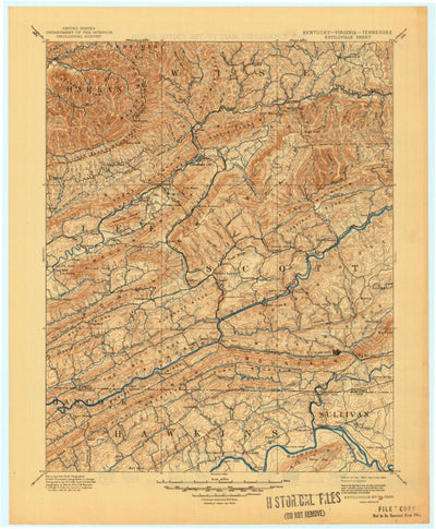 United States Geological Survey Estillville, VA-TN-KY (1894, 125000-Scale) digital map