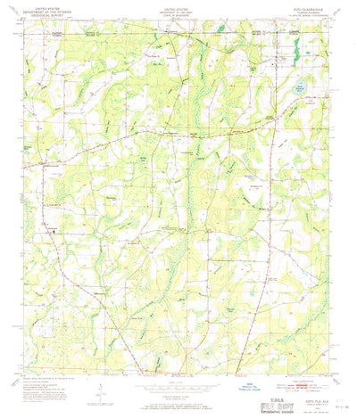 United States Geological Survey Esto, FL-AL (1950, 24000-Scale) digital map