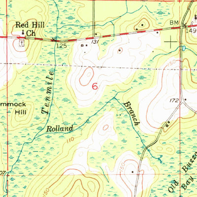 United States Geological Survey Esto, FL-AL (1950, 24000-Scale) digital map