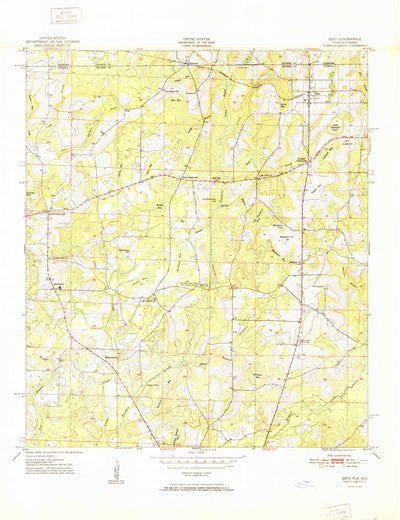 United States Geological Survey Esto, FL-AL (1951, 24000-Scale) digital map