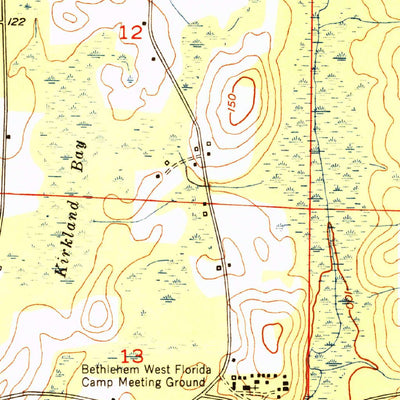 United States Geological Survey Esto, FL-AL (1951, 24000-Scale) digital map