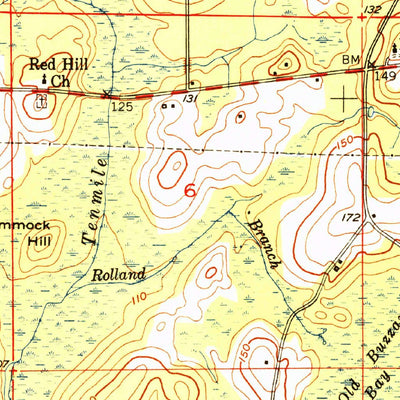 United States Geological Survey Esto, FL-AL (1951, 24000-Scale) digital map