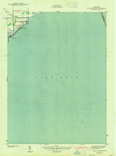 United States Geological Survey Estral Beach, MI-OH (1942, 24000-Scale) digital map