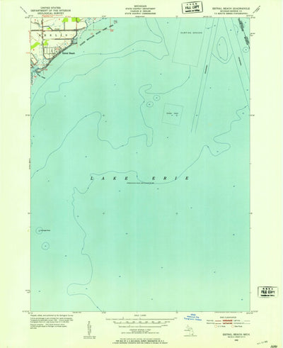 United States Geological Survey Estral Beach, MI-OH (1952, 24000-Scale) digital map