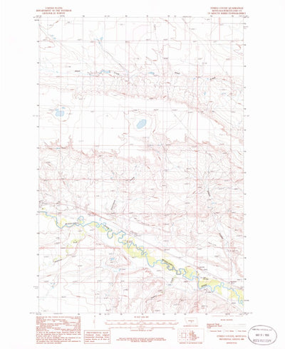 United States Geological Survey Ethels Coulee, MT (1986, 24000-Scale) digital map