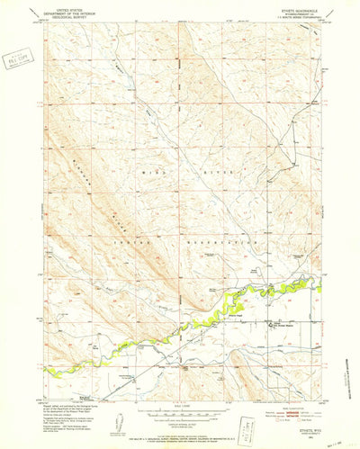 United States Geological Survey Ethete, WY (1951, 24000-Scale) digital map