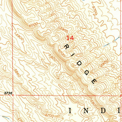United States Geological Survey Ethete, WY (1951, 24000-Scale) digital map