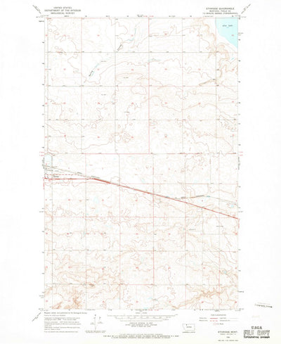 United States Geological Survey Ethridge, MT (1966, 24000-Scale) digital map